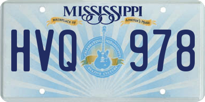 MS license plate HVQ978