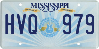 MS license plate HVQ979
