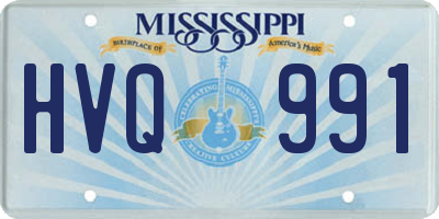 MS license plate HVQ991