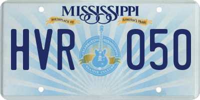 MS license plate HVR050