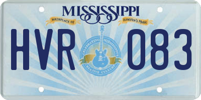 MS license plate HVR083