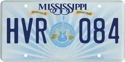 MS license plate HVR084