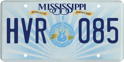 MS license plate HVR085