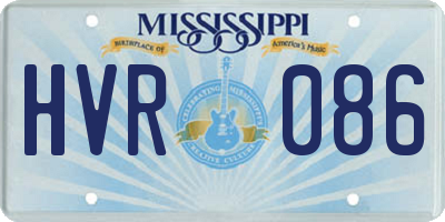 MS license plate HVR086