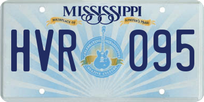 MS license plate HVR095