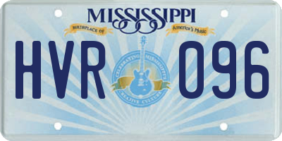 MS license plate HVR096