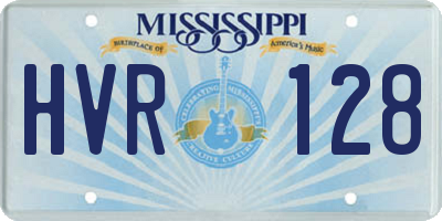 MS license plate HVR128