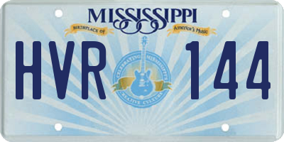 MS license plate HVR144