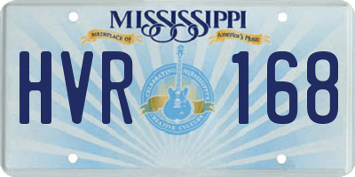 MS license plate HVR168
