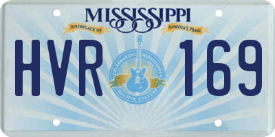 MS license plate HVR169