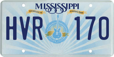 MS license plate HVR170