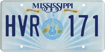 MS license plate HVR171