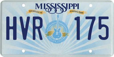 MS license plate HVR175