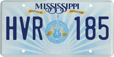 MS license plate HVR185