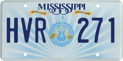 MS license plate HVR271