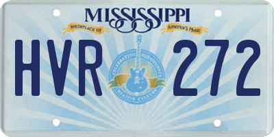 MS license plate HVR272