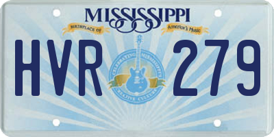 MS license plate HVR279
