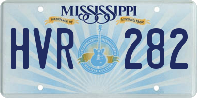MS license plate HVR282