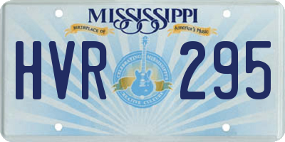 MS license plate HVR295