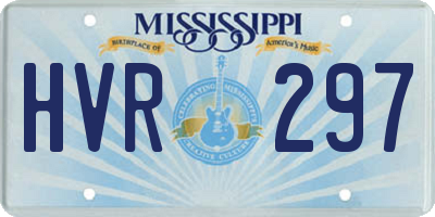 MS license plate HVR297
