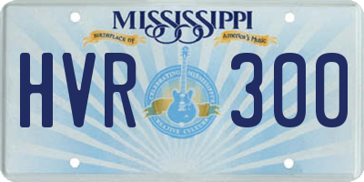 MS license plate HVR300