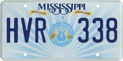MS license plate HVR338