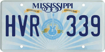 MS license plate HVR339