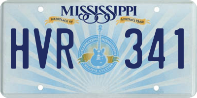 MS license plate HVR341