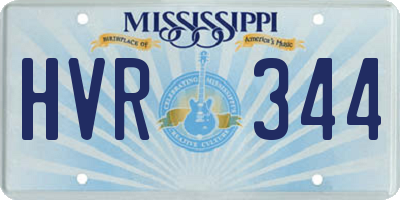 MS license plate HVR344