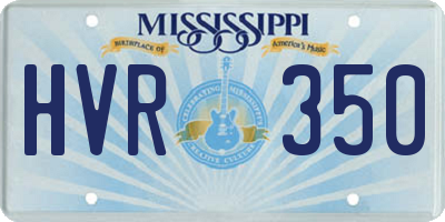 MS license plate HVR350