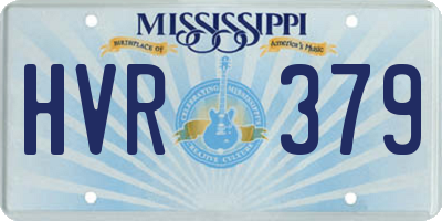 MS license plate HVR379