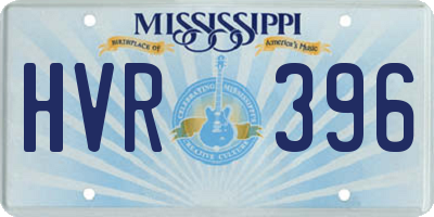 MS license plate HVR396