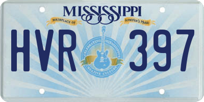 MS license plate HVR397