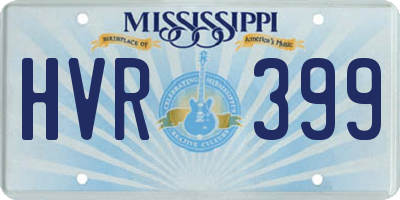 MS license plate HVR399