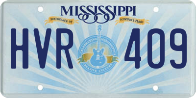 MS license plate HVR409