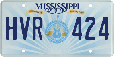MS license plate HVR424