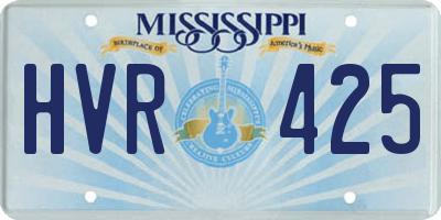 MS license plate HVR425