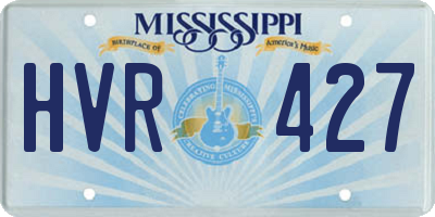 MS license plate HVR427