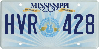 MS license plate HVR428