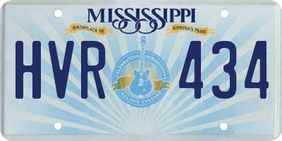 MS license plate HVR434