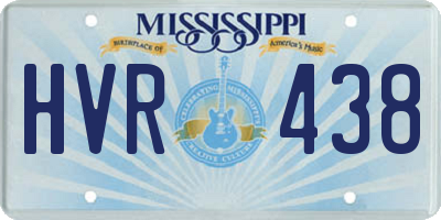 MS license plate HVR438