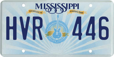 MS license plate HVR446