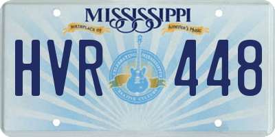 MS license plate HVR448