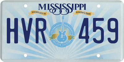 MS license plate HVR459