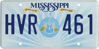 MS license plate HVR461