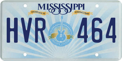 MS license plate HVR464