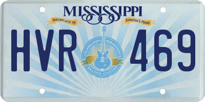 MS license plate HVR469