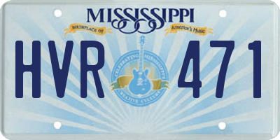 MS license plate HVR471