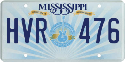 MS license plate HVR476