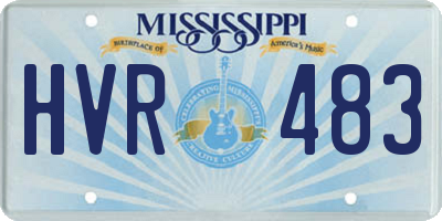 MS license plate HVR483